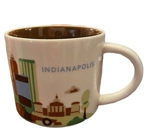 2014 Starbucks INDIANAPOLIS Coffee Mug Cup You Are Here Collection 14 ounces